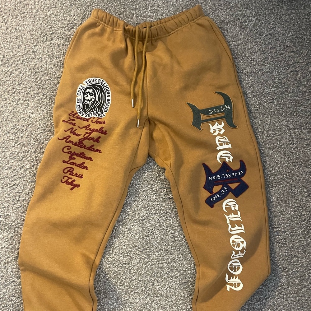 True Religion Tan Joggers